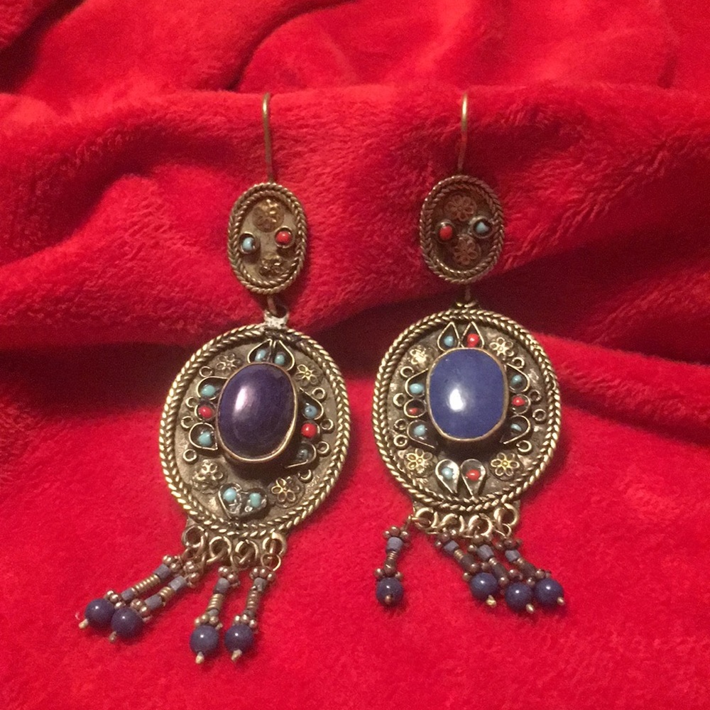 Lapis earrings. NWOT